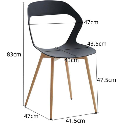 Nordischer Esszimmerstuhl Set 4er – Schwarz & Holz, Modern & Bequem