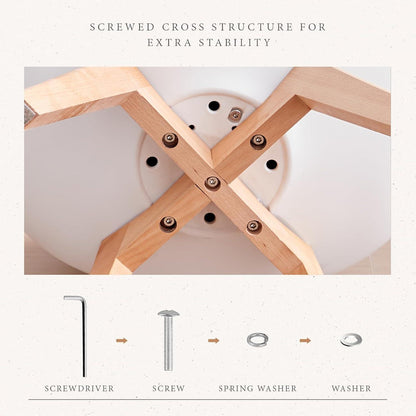 4er-Set Esszimmerstühle Nordic Weiß – Massivholz Buche
