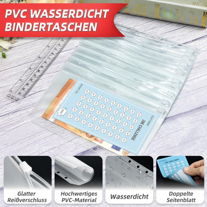 Budget Planner A6 Deutsch - Budgetplaner mit Reißverschluss & Spar Challenges