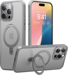 TORRAS Ostand iPhone 16 Pro Hülle MagSafe Militärischer Schutz Grau