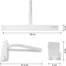 Duschabzieher Set mit Silikon Duschwischer 28 cm Edelstahl