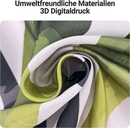Duschvorhang Abdruck Blätter Beschwerter Saum 120x200cm