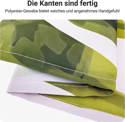 Duschvorhang 120x200cm Abdruck Blätter Wasserabweisend Polyester mit Ösen