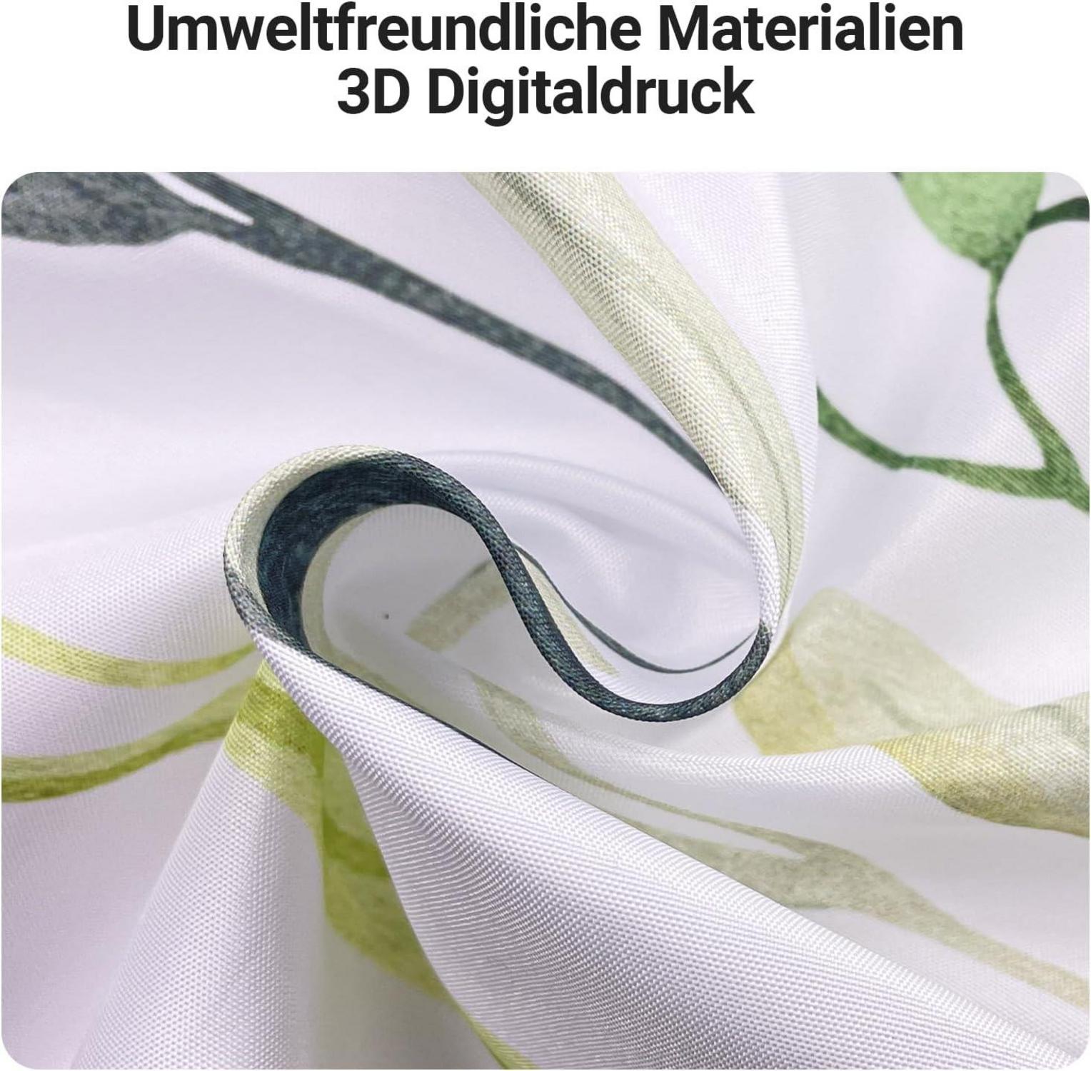 Duschvorhang Schmetterling Blumen 150x200cm Ösen Wasserdicht Waschbar