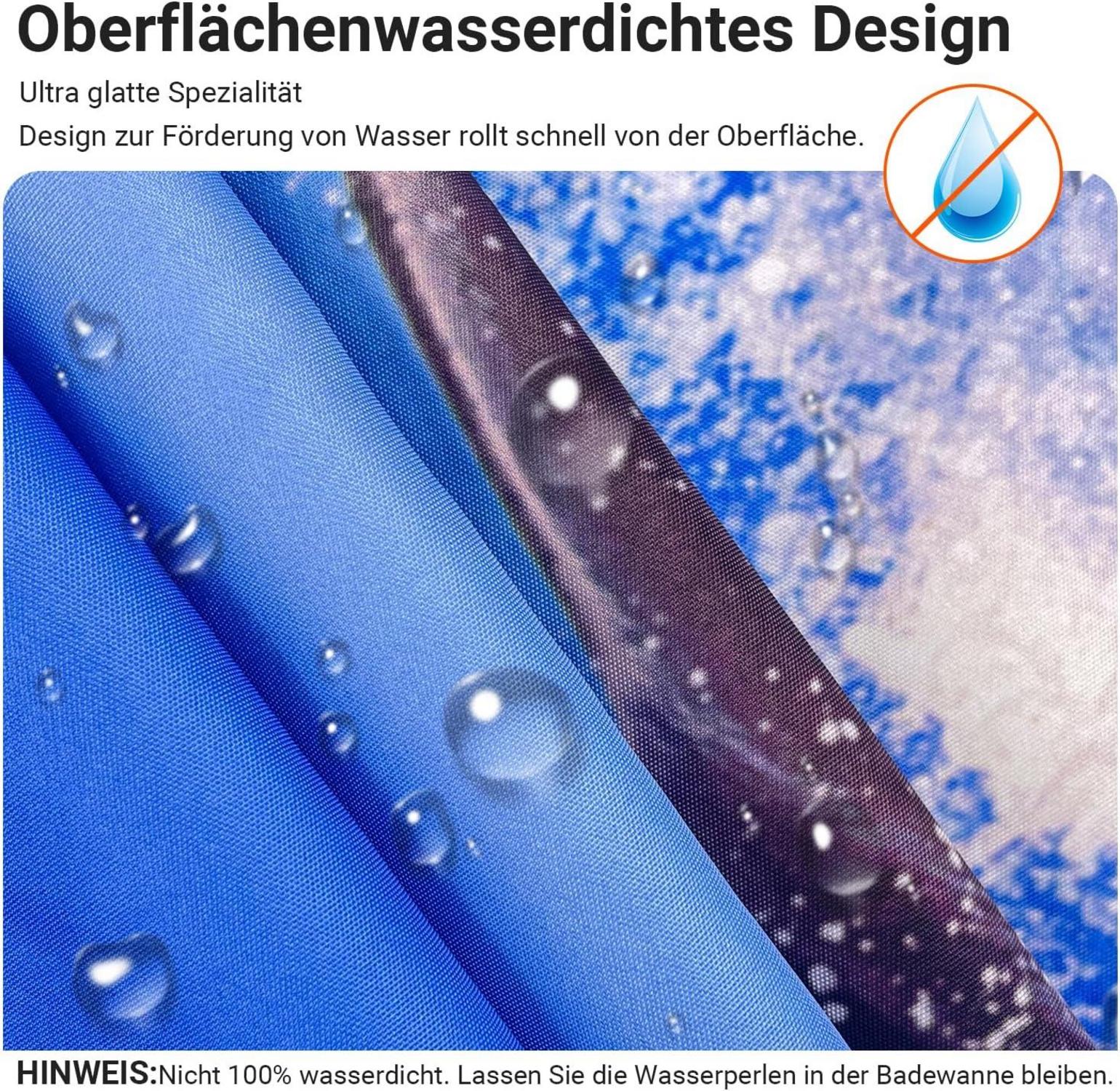 Duschvorhang Delphin 180x180 cm Wasserabweisend Antischimmel