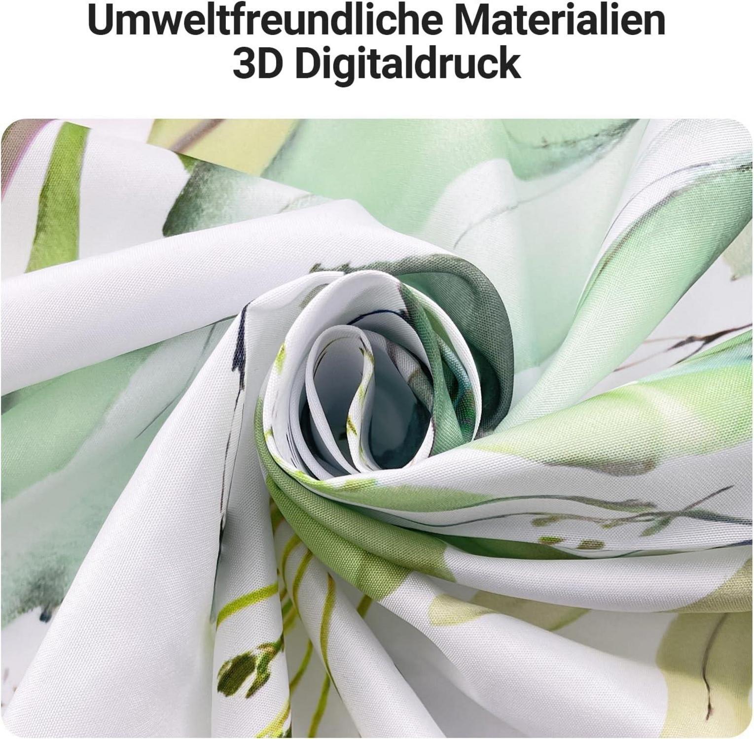 Duschvorhang Klare Blätter Polyester Badevorhang 120x200cm