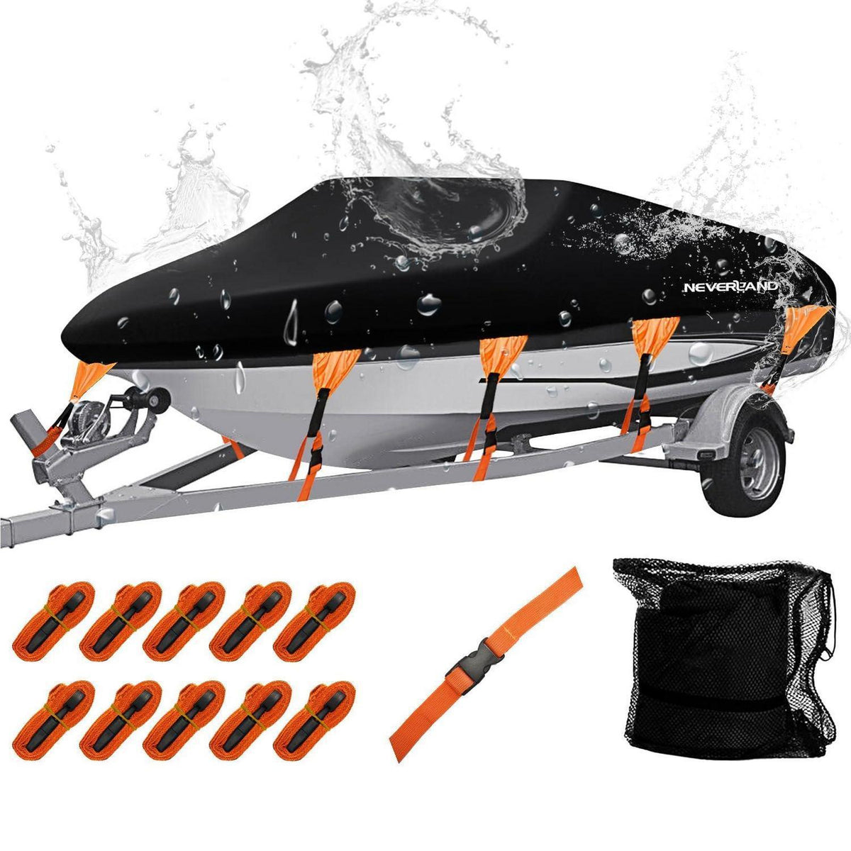Wasserdichte Bootsabdeckung 16'-18.5' für V-Rumpf Boote