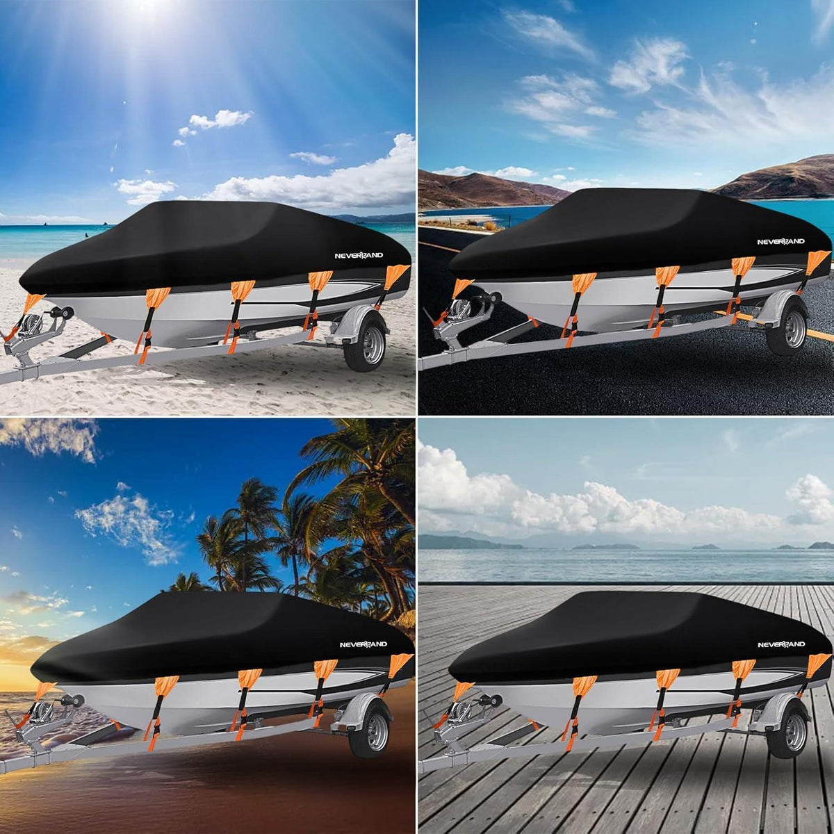 Wasserdichte Bootsabdeckung 16'-18.5' für V-Rumpf Boote