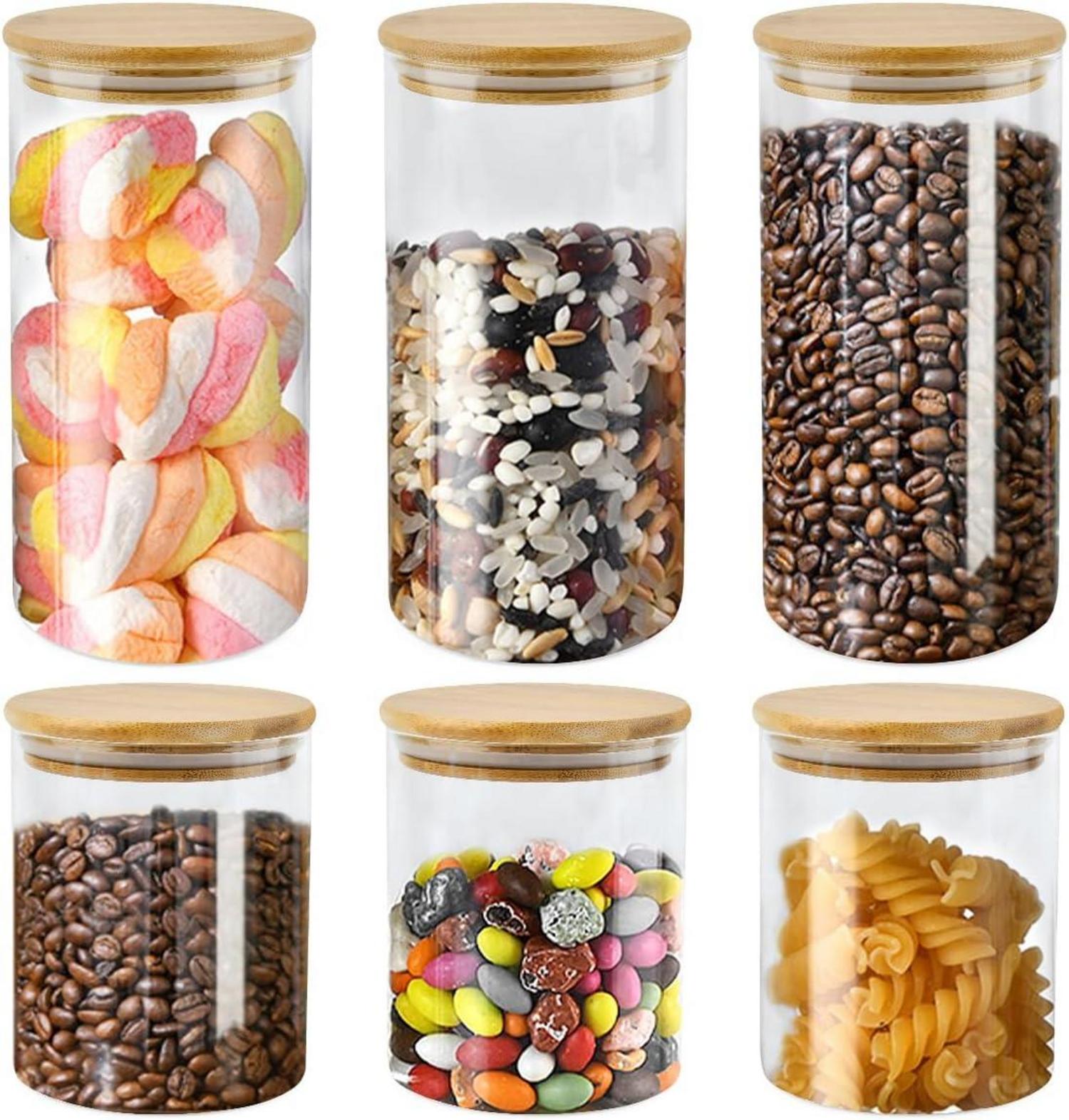 Vorratsdosen Glas mit Deckel Luftdicht Set 6-teilig