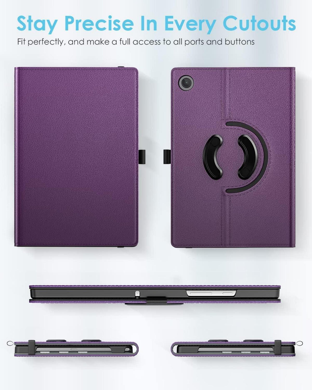 Drehbare Schutzhülle Galaxy Tab A9+ 11 Zoll 2023 Violett