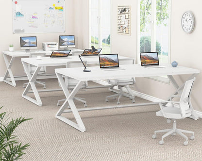 Großer moderner weißer Computertisch 70 Zoll Büro Home Office