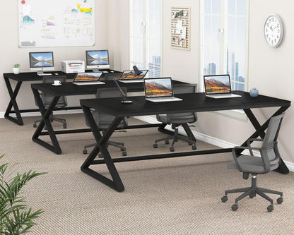 Schreibtisch 180cm Holz Schwarz Gaming Bürotisch Home Office