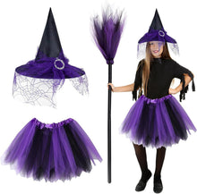 Hexenkostüm Mädchen Halloween Hexe Kinder Hexenhut Besen Rock