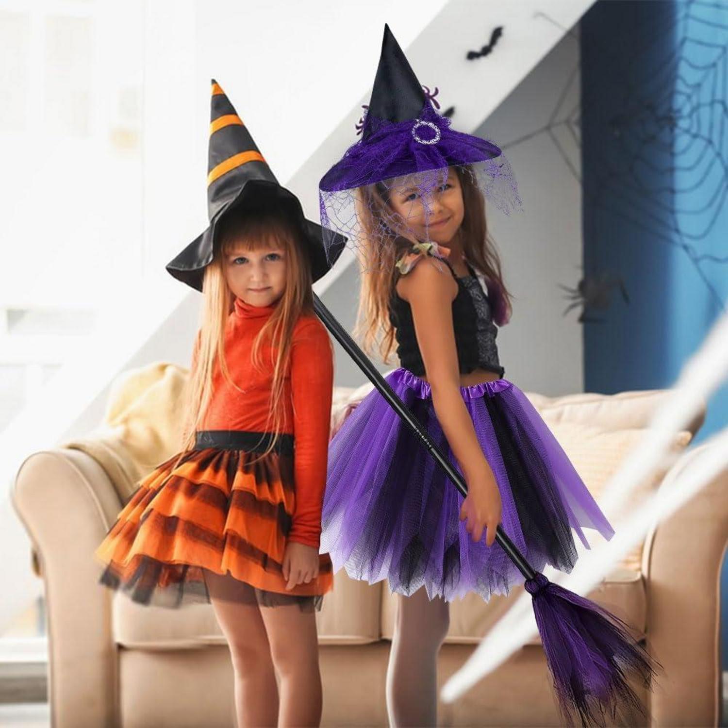 Hochwertiges Hexenkostüm Mädchen Halloween Karneval Fasching 3-8 Jahre