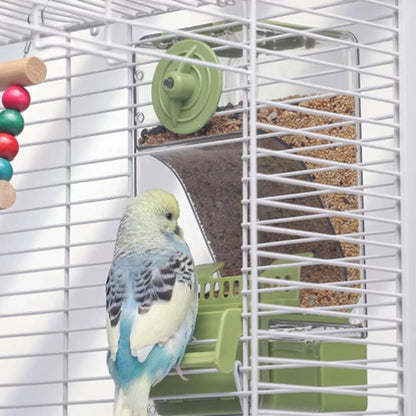 Automatischer Vogelfutterspender mit Sitzstange für Vögel, 550ml Kapazität