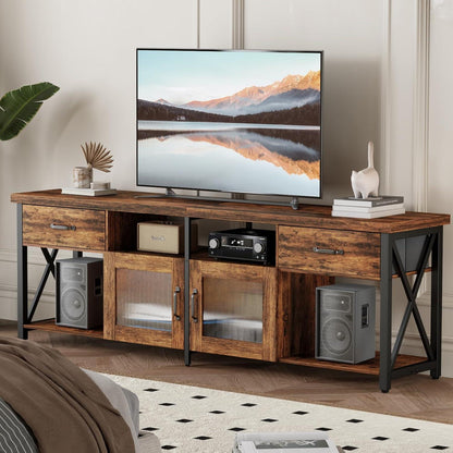 TV Schrank Board Industriestil 180cm für 60-70 Zoll Fernseher Holz Rustikal