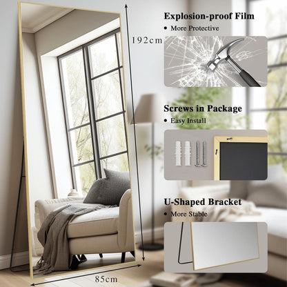 Ganzkörperspiegel 192x85cm – Stehspiegel für Schlafzimmer & Wohnzimmer