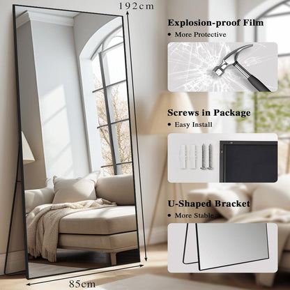 Ganzkörperspiegel 192x85cm – Stehspiegel für Schlafzimmer & Wohnzimmer