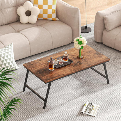 Retro Couchtisch Klappbarer Wohnzimmertisch 105x55x40 cm Holz dunkelbraun