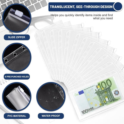 ELAKIRI A6 Budget Planner Sparbuch Deutsch Wasserfest Leder