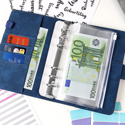 ELAKIRI A6 Budget Planner Sparbuch Deutsch Wasserfest Leder