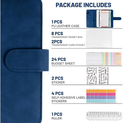 ELAKIRI A6 Budget Planner Sparbuch Deutsch Wasserfest Leder