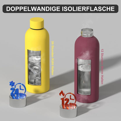 Isolierte Edelstahl Trinkflasche 500ml Sport Thermoskanne