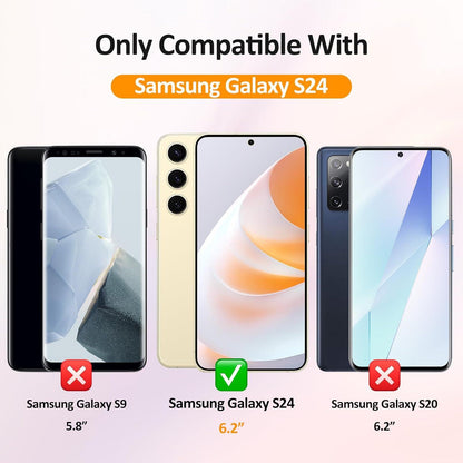 Panzer Schutz Glas 2er Set für Samsung Galaxy S24 - 9H