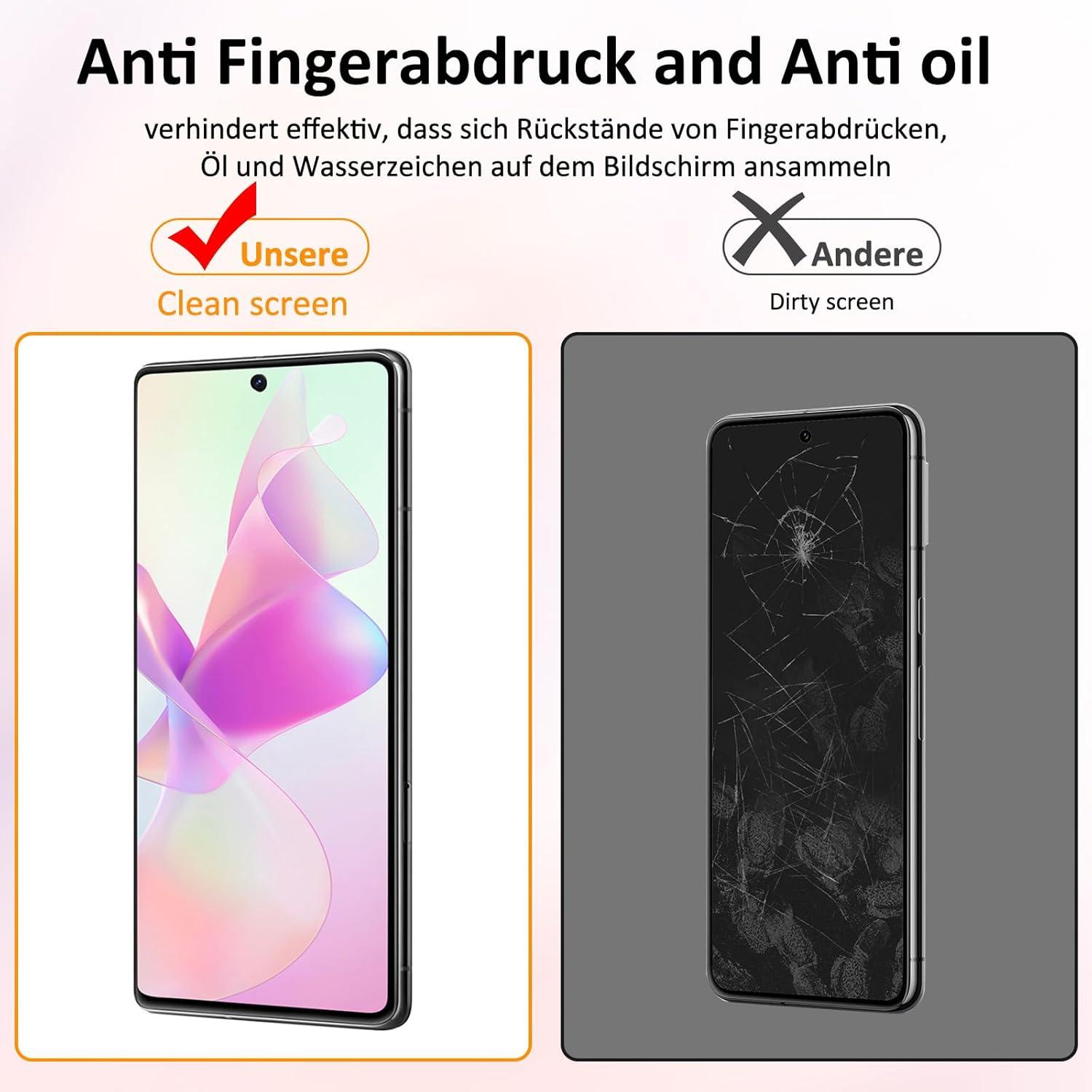 Schutzfolie Panzerglas Google Pixel 7 Pro 2+2 Stück 9H Härte 2.5D HD Displayschutzfolie Kamera Schutzfolie
