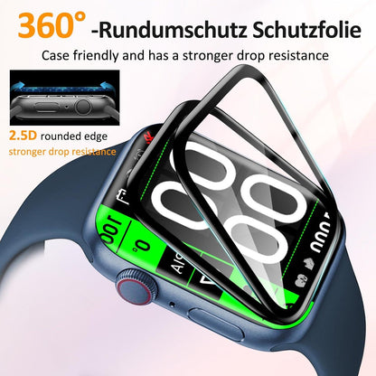 2x Panzerglas Displayschutz Apple Watch 7/8/9 41mm HD 9H Schutzfolie
