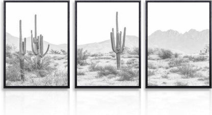 Kaktus Wüste Landschaft Poster Wanddekoration Set 12x16 in