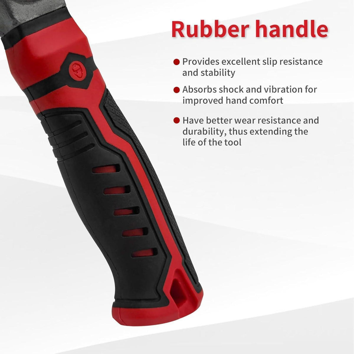 Kugelhammer 376g aus Kohlenstoffstahl mit Gummigriff