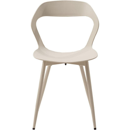 Nordischer Esszimmerstuhl Set 4er – Khaki, Metallbeine