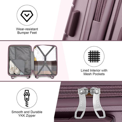 Leichter Sea choice Reisekoffer Trolley 66cm lila TSA-Schloss