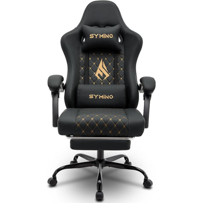 Symino Gaming Stuhl mit Fußstütze 200 kg Belastbarkeit