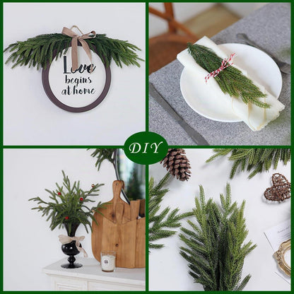 Künstliche Norfolk-Tannenzweige - 45cm - 64er Pack für Weihnachten