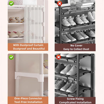 Schuhregal Platzsparend Schuhschrank 6 Levels