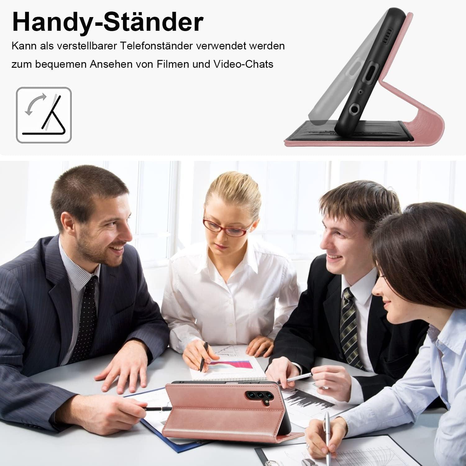 Samsung Galaxy A14 5G Hülle Leder Magnet Handyhülle Wallet