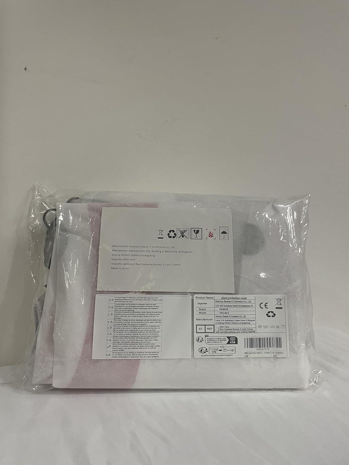 DEWUR 70g/m² Winter-Deko-Vlieshaube 90x110cm für Pflanzenschutz, Frostschutz und Kälteschutz