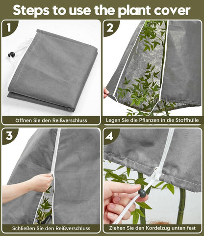 DEWUR 50g Vlies Winterschutz Pflanzen Frostschutz Palmen Tomaten 80x100cm