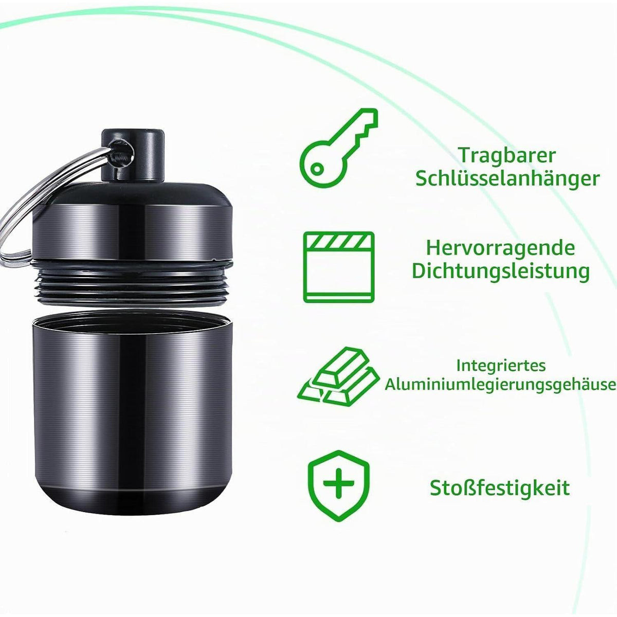 Tabletten-Organizer mit Schlüsselanhänger – Wasserdicht & Kompakt
