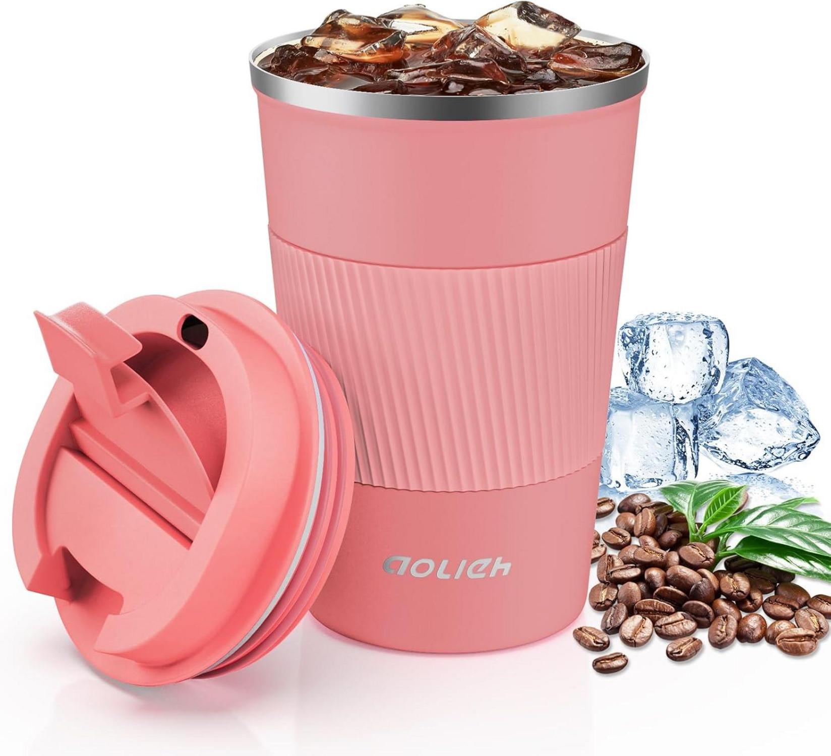 Aolieh Thermobecher Auslaufsicherer Deckel Isolierbecher 380ML