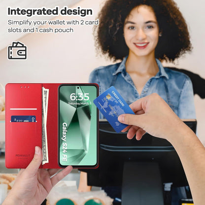 Samsung Galaxy S24 FE 5G Handyhülle - PU Leder Klapphülle