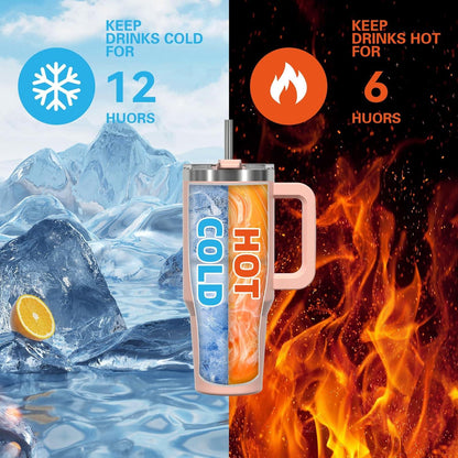 Doppelwandiger Kaffeebecher to Go Thermobecher 30oz Pink