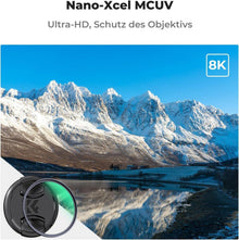 67mm UV Filter mit Objektivdeckel, Reinigungstuch & Schutz