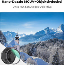 UV Filter 82mm Objektivdeckel Reinigungstuch HD 24 Schichten
