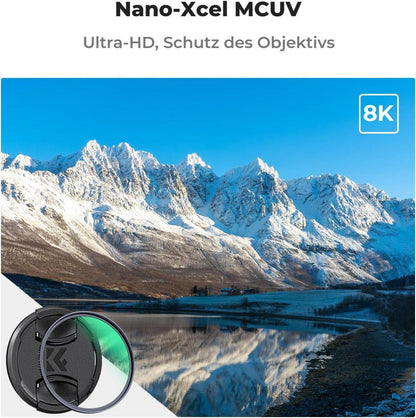 K&F Concept Nano X UV Filter 55mm inkl. Objektivdeckel