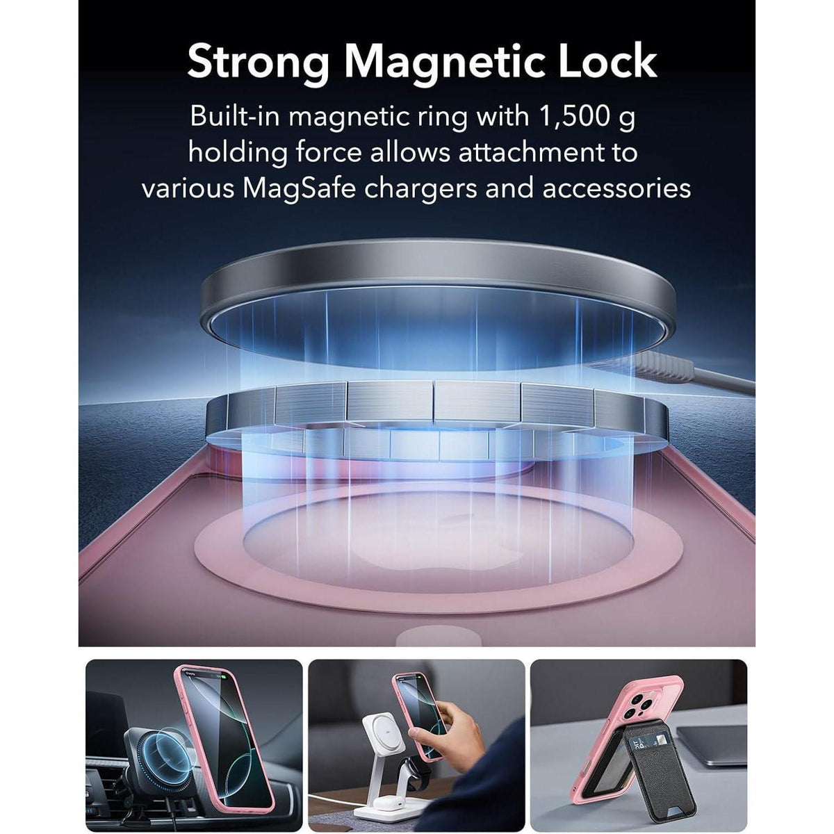 iPhone 16 Pro Hülle 4in1: Mattiertes Rosa, MagSafe, Displayschutz