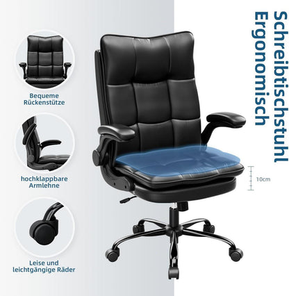 Ergonomischer Chefsessel mit Wippfunktion und höhenverstellbar