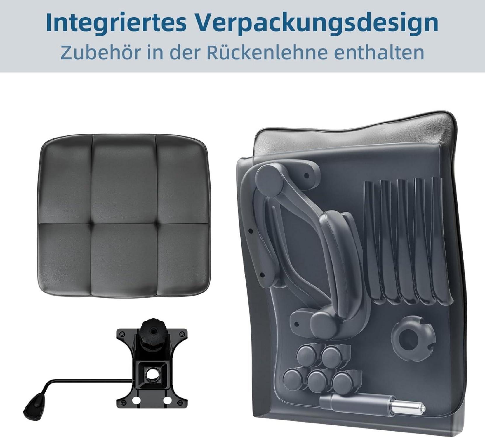 Bürostuhl Ergonomisch Chefsessel Schwarz, Kratzfeste